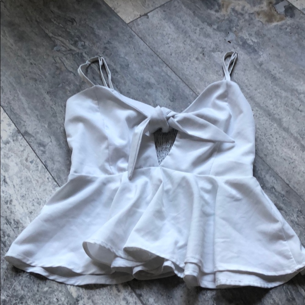white tie top